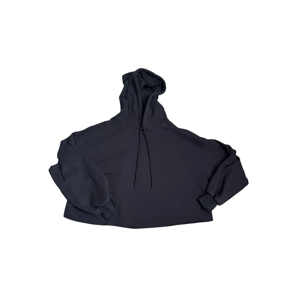 Fabletics Black Cropped Hoodie Drawstring Long Sleeve Pullover Women's Size 1X